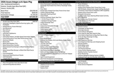 2026 Acura Integra A-Spec Package