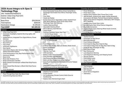 2026 Acura Integra A-Spec Tech Package