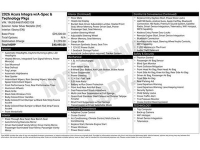2026 Acura Integra A-Spec Tech Package