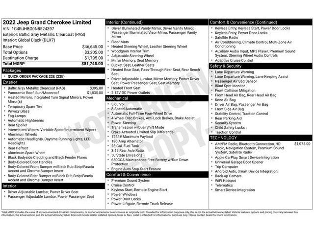 2022 Jeep Grand Cherokee Limited