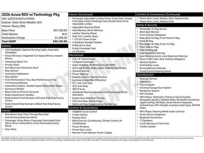 2026 Acura RDX Technology Package SH-AWD