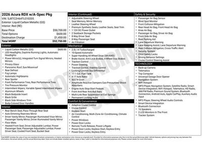2026 Acura RDX A-Spec Package SH-AWD