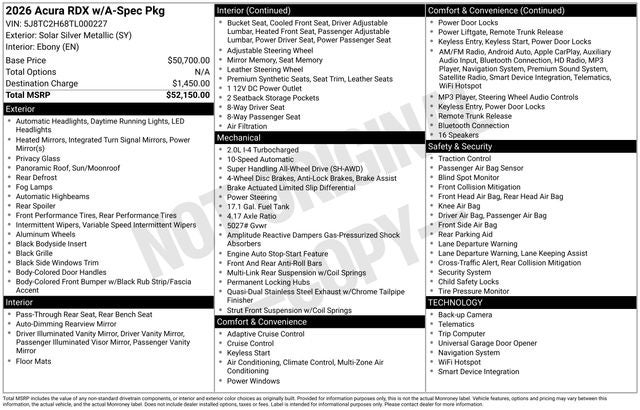 2026 Acura RDX A-Spec Package SH-AWD
