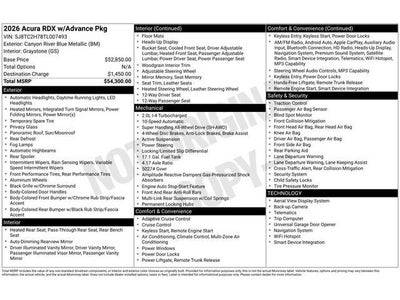 2026 Acura RDX Advance Package SH-AWD