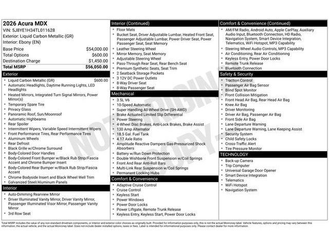 2026 Acura MDX Base SH-AWD