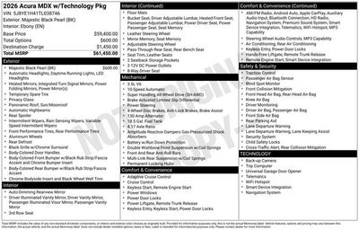 2026 Acura MDX Technology Package SH-AWD