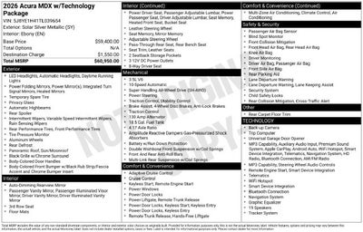 2026 Acura MDX Technology Package SH-AWD