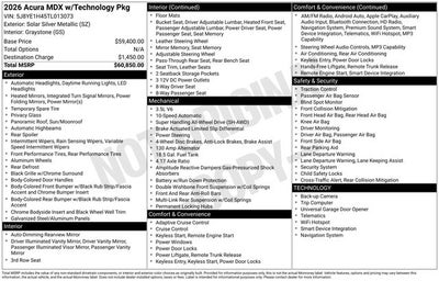 2026 Acura MDX Technology Package SH-AWD