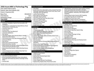 2026 Acura MDX Technology Package SH-AWD