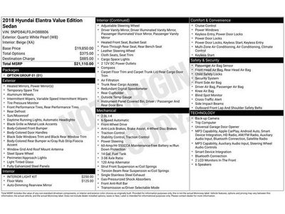 2018 Hyundai Elantra Value Edition